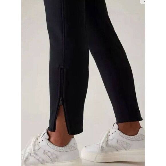 Athlete XS Cozy Karma Zip Pant, Black Soft Pants Joggers NWT Fleece Lining - Picture 1 of 13